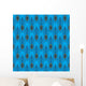 Seamless Peacock Feather Pattern Wall Decal Design 2