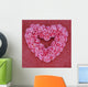 Heart-Shaped Floral Arrangement Wall Mural