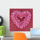 Heart-Shaped Floral Arrangement Wall Mural