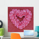 Heart-Shaped Floral Arrangement Wall Mural