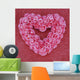 Heart-Shaped Floral Arrangement Wall Mural
