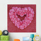 Heart-Shaped Floral Arrangement Wall Mural