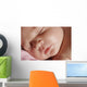 Closeup Of Sleeping Baby's Face Wall Mural