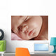 Closeup Of Sleeping Baby's Face Wall Mural