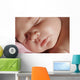 Closeup Of Sleeping Baby's Face Wall Mural