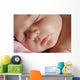 Closeup Of Sleeping Baby's Face Wall Mural