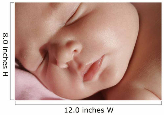 Closeup Of Sleeping Baby's Face Wall Mural