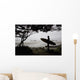Silhouette Of A Surfer Looking Out To The Water From The Beach Wall Mural
