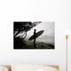 Surfer Observing Water From The Beach Wall Mural