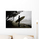 Surfer Observing Water From The Beach Wall Mural