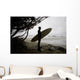 Surfer Observing Water From The Beach Wall Mural