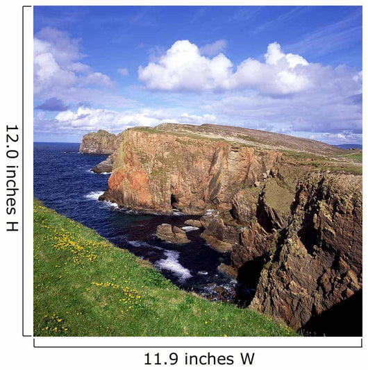 High Angle View Of Rock Formations At The Coast Wall Mural