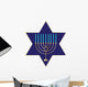 Blue Menorah Graphic Wall Decal