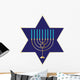 Blue Menorah Graphic Wall Decal
