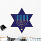 Blue Menorah Graphic Wall Decal