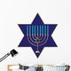 Blue Menorah Graphic Wall Decal