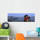Boat Moored In The Sea Wall Mural