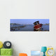 Boat Moored In The Sea Wall Mural