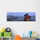 Boat Moored In The Sea Wall Mural