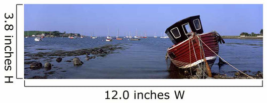 Boat Moored In The Sea Wall Mural