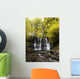 Low Angle View Of A Waterfall In A Forest Wall Mural