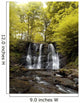 Low Angle View Of A Waterfall In A Forest Wall Mural