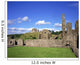 Old Ruins Of An Abbey With A Castle In The Background Wall Mural