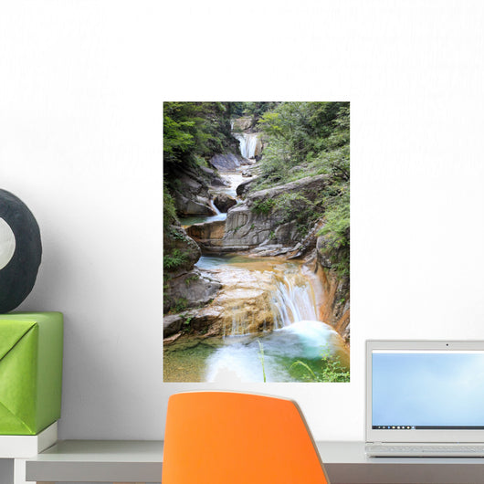Water falls and cascades of Yun-Tai Mountain China Wall Mural