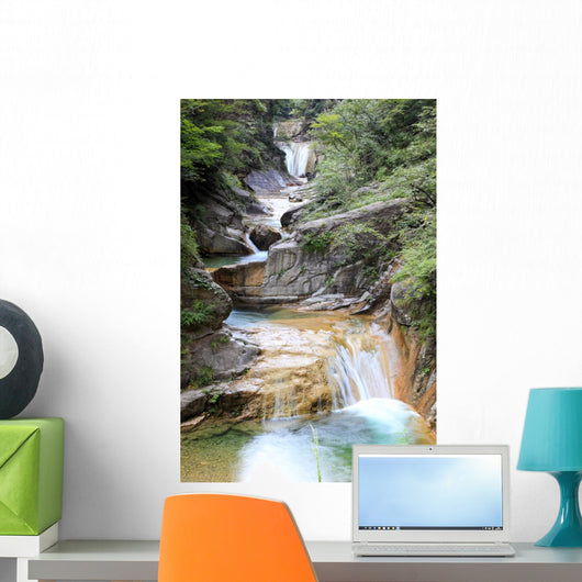 Water falls and cascades of Yun-Tai Mountain China Wall Mural