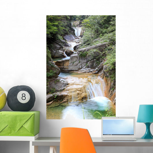 Water falls and cascades of Yun-Tai Mountain China Wall Mural