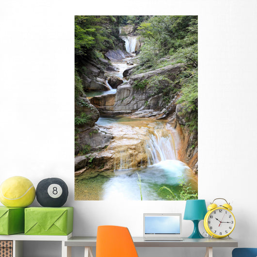 Water falls and cascades of Yun-Tai Mountain China Wall Mural