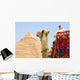 Camel Near A Pyramid, Giza, Egypt Wall Mural