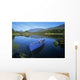 High Angle View Of A Boat In A Lake Wall Mural
