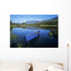 High Angle View Of A Boat In A Lake Wall Mural