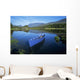 High Angle View Of A Boat In A Lake Wall Mural