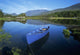 High Angle View Of A Boat In A Lake Wall Mural