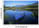 High Angle View Of A Boat In A Lake Wall Mural