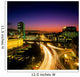 High Angle View Of Traffic Moving In A City At Dusk Wall Mural