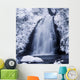 Low Angle View Of A Waterfall Wall Mural