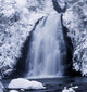Low Angle View Of A Waterfall Wall Mural