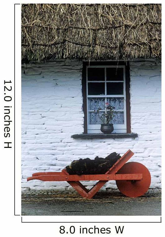 Wheelbarrow In Front Of A Window Of A Cottage Wall Mural