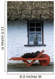 Wheelbarrow In Front Of A Window Of A Cottage Wall Mural