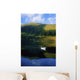 High Angle View Of A Person Boating In A Lake Wall Mural