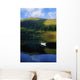 High Angle View Of A Person Boating In A Lake Wall Mural
