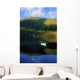 High Angle View Of A Person Boating In A Lake Wall Mural