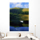 High Angle View Of A Person Boating In A Lake Wall Mural