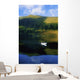 High Angle View Of A Person Boating In A Lake Wall Mural