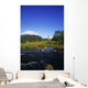 Round Tower And River In The Forest Wall Mural