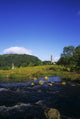 Round Tower And River In The Forest Wall Mural