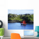 Boat In The Sea, Galway Hooker, County Galway, Republic Of Ireland Wall Mural